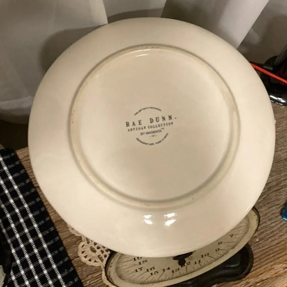 Rae Dunn Home is where you hang your hat Thanksgiving Ceramic Plate